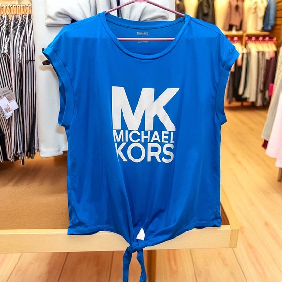 Michael Kors tee shirt, size XL, knotted bottom front, casual tee - Picture 1 of 10